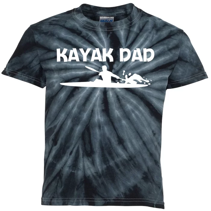 Funny Kayak Art For Dad Papa Kayaking Paddling Canoe Kayaks Funny Gift Kids Tie-Dye T-Shirt