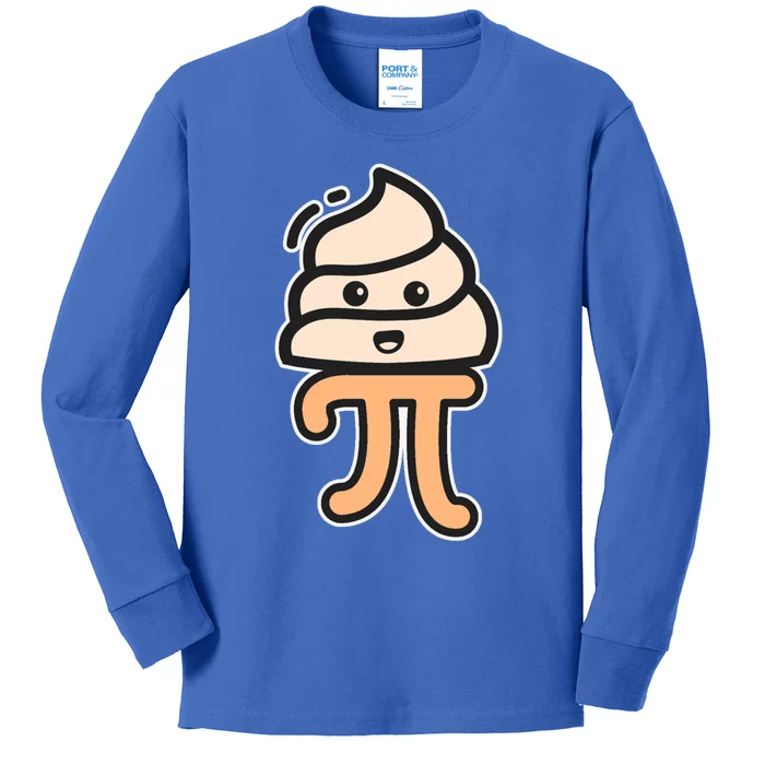 Funny Kawaii Anime Japanese Coconut Cream Pie Gift Pi Day 3 14 Gift Kids Long Sleeve Shirt