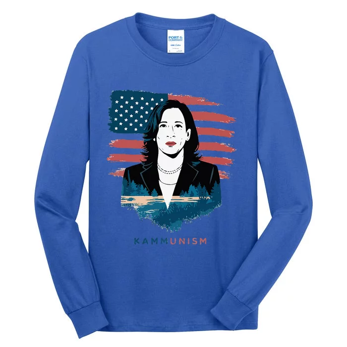 Funny Kammunist Anti Kamala Harris Funny Election 2024 Tall Long Sleeve T-Shirt