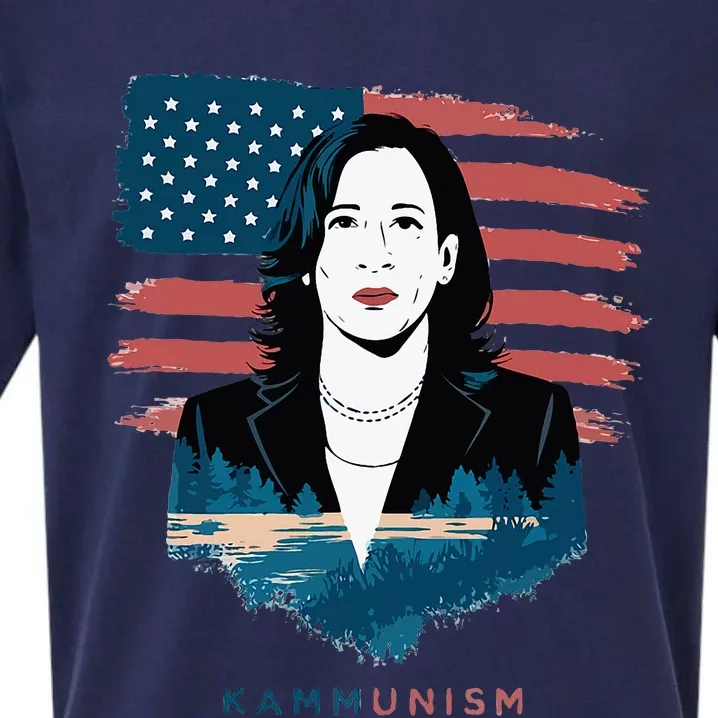 Funny Kammunist Anti Kamala Harris Funny Election 2024 Sueded Cloud Jersey T-Shirt