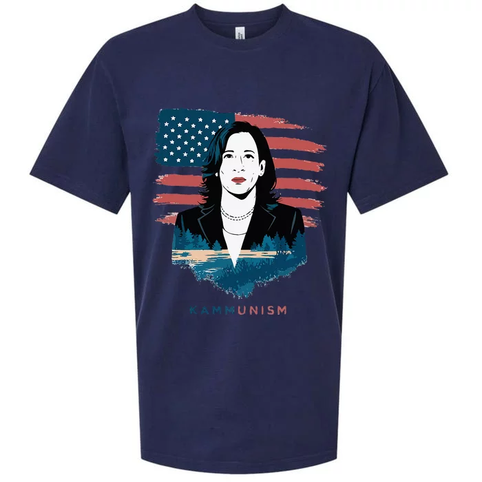 Funny Kammunist Anti Kamala Harris Funny Election 2024 Sueded Cloud Jersey T-Shirt