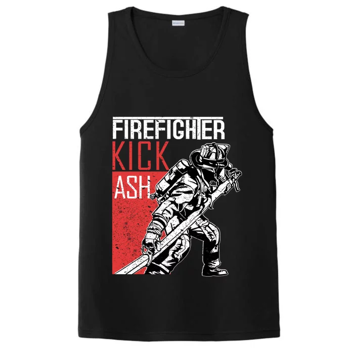 Firefighter Kick Ash Fire Gift Performance Tank