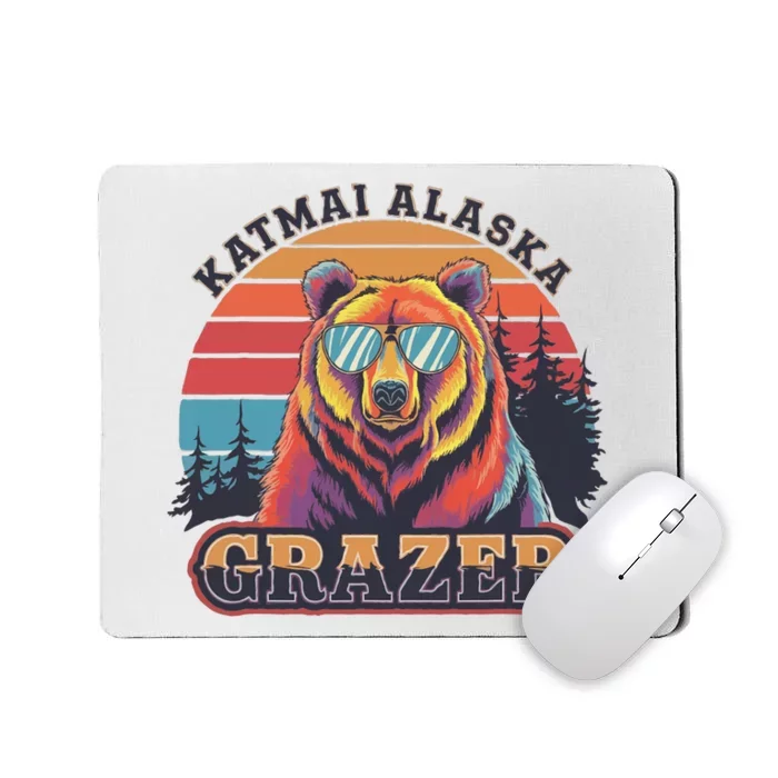 Funny Katmai Alaska Grazer Vintage Fat Bear Week 2024 Mousepad