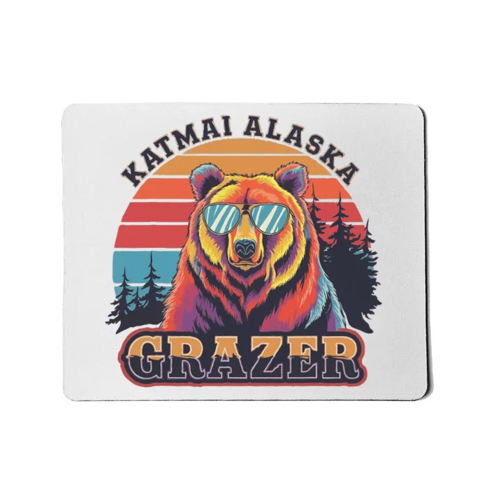 Funny Katmai Alaska Grazer Vintage Fat Bear Week 2024 Mousepad