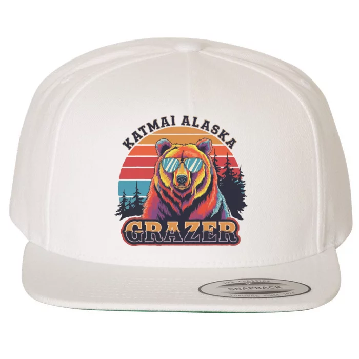 Funny Katmai Alaska Grazer Vintage Fat Bear Week 2024 Wool Snapback Cap