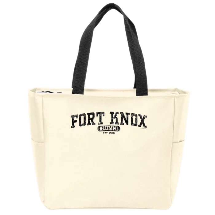 Fort Knox Alumni Retro Army Base Kentucky Zip Tote Bag