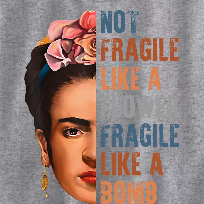 Frida Kahlo Be Like Her Not Fragile Flower Professor Kids Sweatshirt