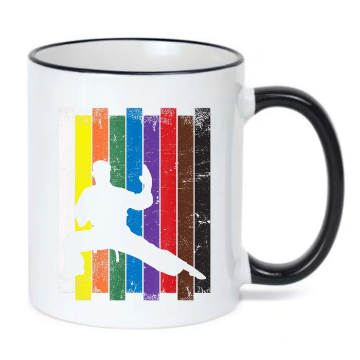 Funny Karate Belt Gift Karate Silhouette Gift Martial Arts Black Color Changing Mug