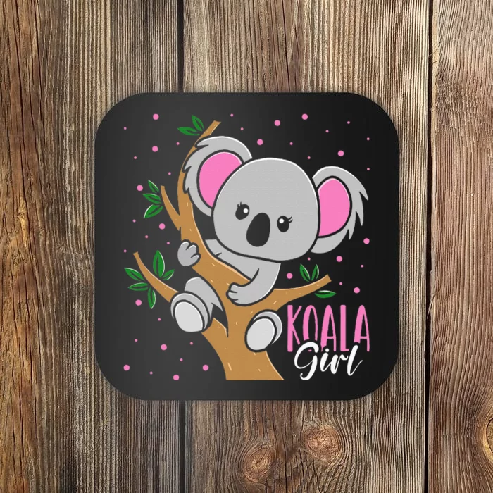 Funny Koala Bear Girl birthday Coaster