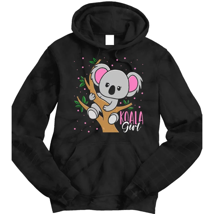 Funny Koala Bear Girl birthday Tie Dye Hoodie