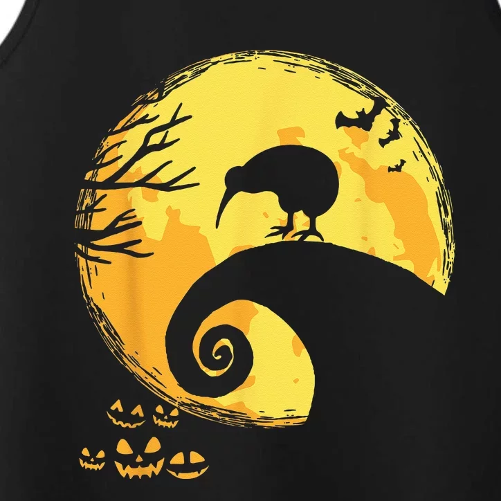 Funny Kiwi Bird And Moon Halloween Costume Performance Tank