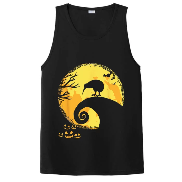 Funny Kiwi Bird And Moon Halloween Costume Performance Tank