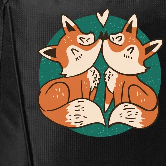 Foxes Kissing Cute City Backpack