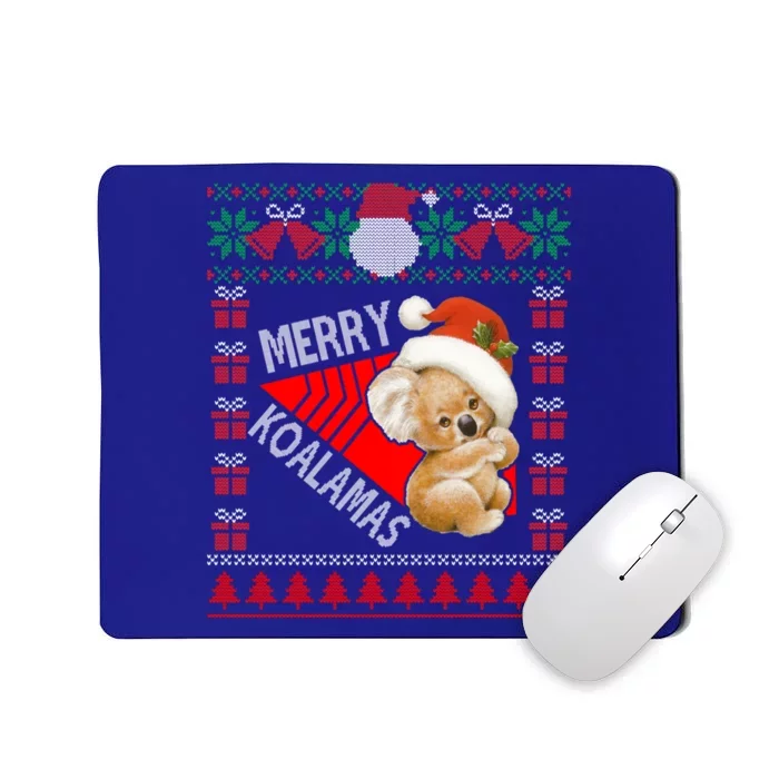 Funny Koala Christmas Lights Ugly Sweater Xmas Gift Mousepad