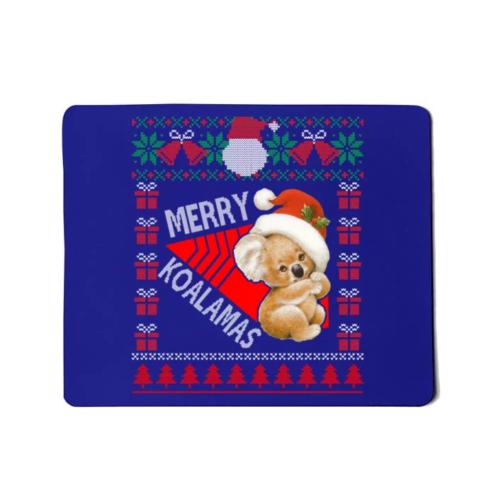 Funny Koala Christmas Lights Ugly Sweater Xmas Gift Mousepad