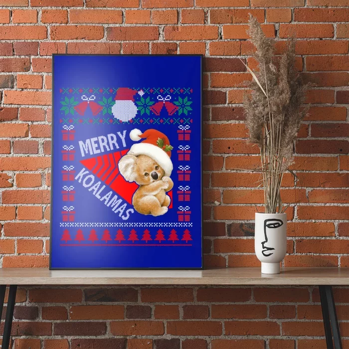 Funny Koala Christmas Lights Ugly Sweater Xmas Gift Poster