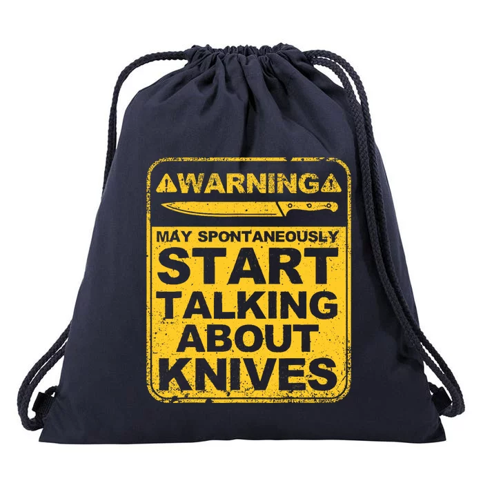 Funny Knife Collector Design Knife Lovers Butchers Drawstring Bag