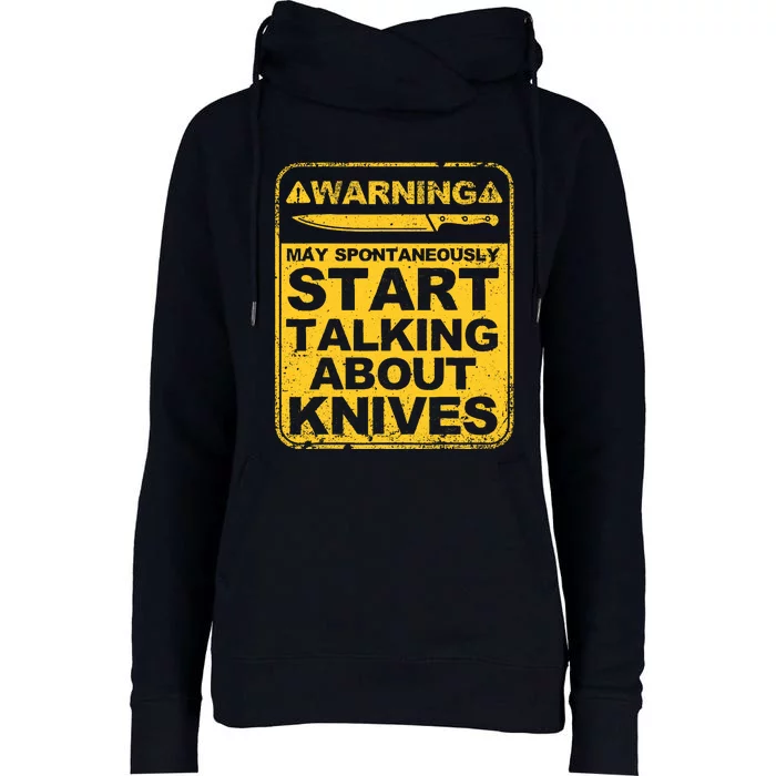 Funny Knife Collector Design Knife Lovers Butchers Womens Funnel Neck Pullover Hood