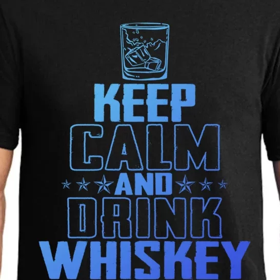 Funny Keep Calm And Whiskey Quote Whiskey Lover Adults Gift Pajama Set