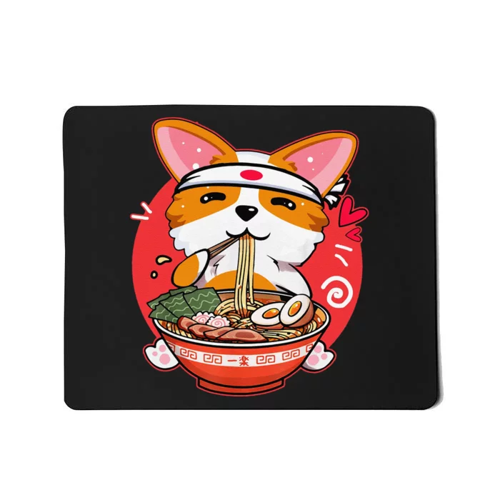 Funny Kawaii Corgi Ramen Cute Japanese Manga Anime Gift Dog Lovers Mousepad