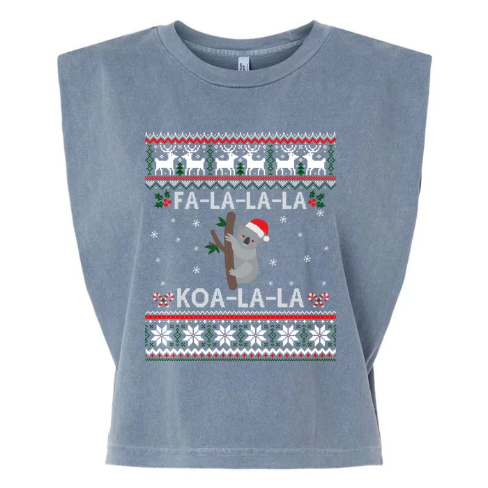 Falala Koalalala Cute Koala Bear Australian Xmas Ugly Cool Gift Garment-Dyed Women's Muscle Tee