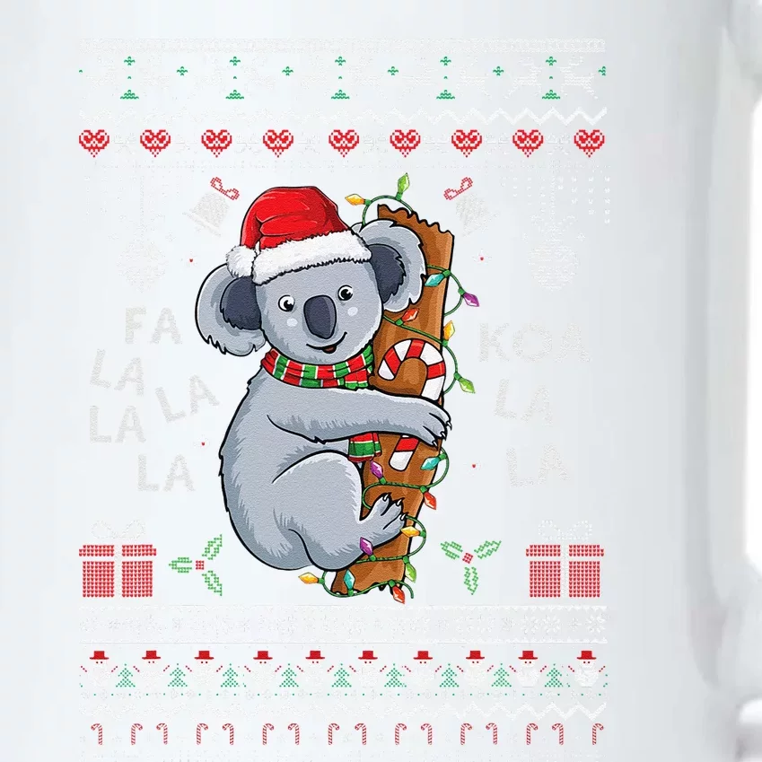 Falala Koalalala Cute Koala Bear Santa Christmas Koala Black Color Changing Mug