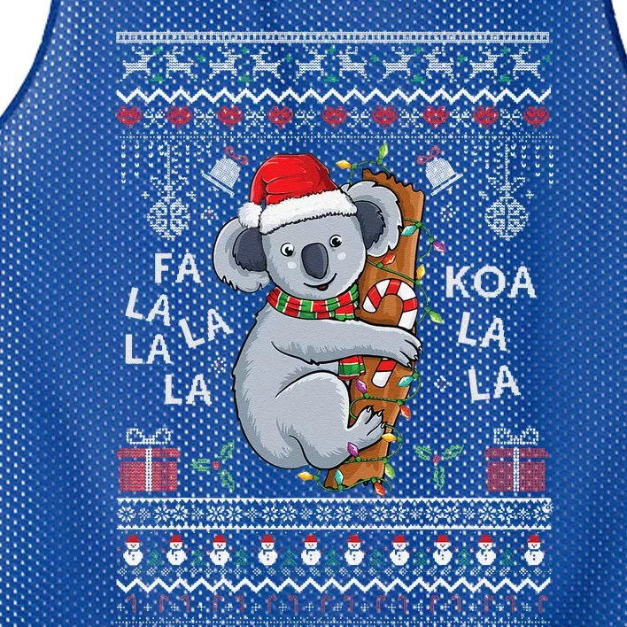 Falala Koalalala Cute Koala Bear Santa Christmas Koala Mesh Reversible Basketball Jersey Tank