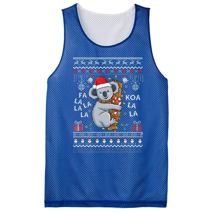 Falala Koalalala Cute Koala Bear Santa Christmas Koala Mesh Reversible Basketball Jersey Tank