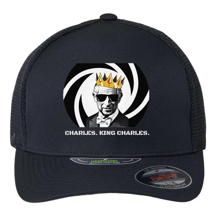 Funny King Charles III Coronation Party British Humour Fun Flexfit Unipanel Trucker Cap