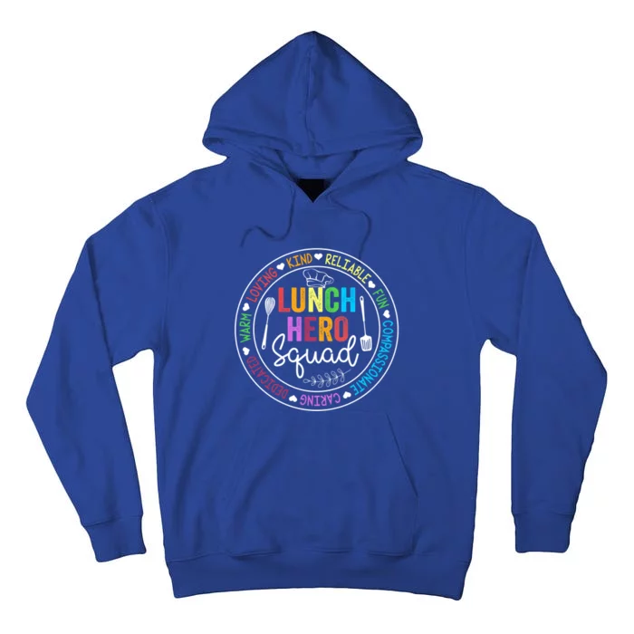 Funny Kind Caring Lunch Lady Outffit School Lunch Hero Squad Great Gift Tall Hoodie