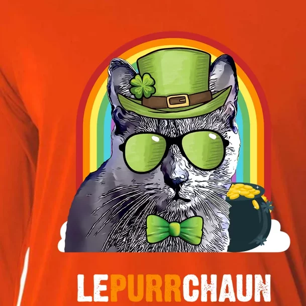 Funny Korat Cat Lepurrchaun St Patricks Day Gift Cooling Performance Long Sleeve Crew