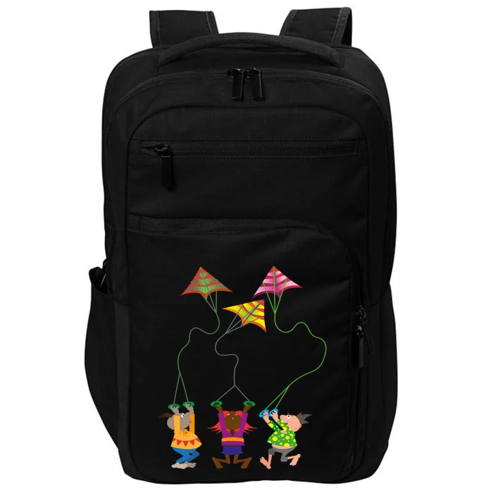 Flying Kites Cartoon Gift Impact Tech Backpack