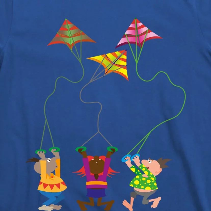 Flying Kites Cartoon Gift T-Shirt