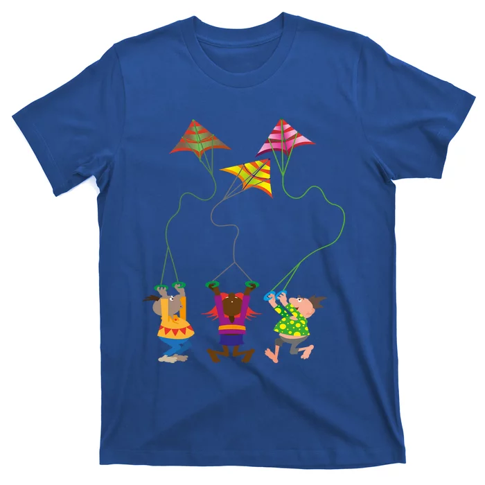 Flying Kites Cartoon Gift T-Shirt