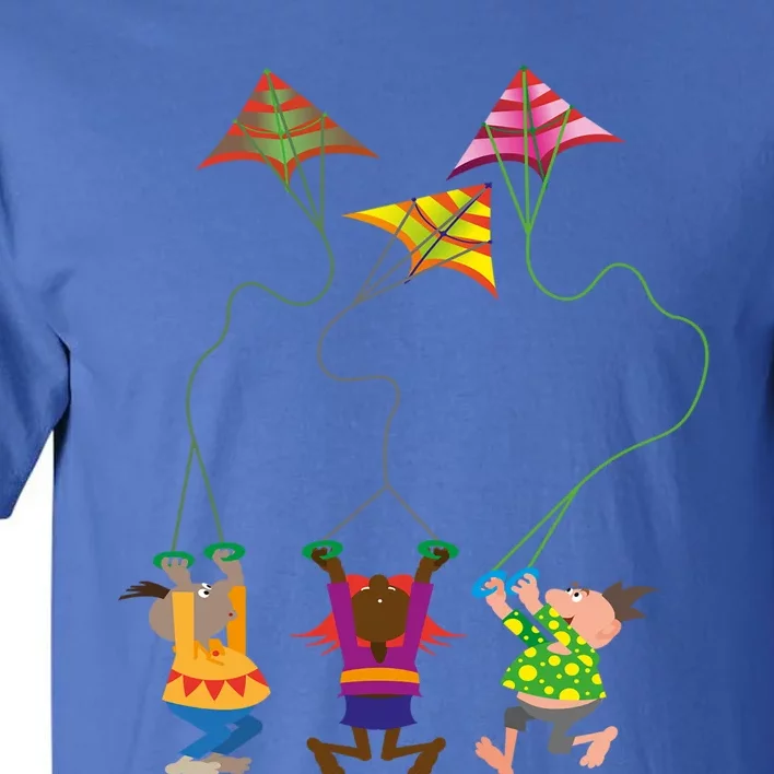 Flying Kites Cartoon Gift Tall T-Shirt