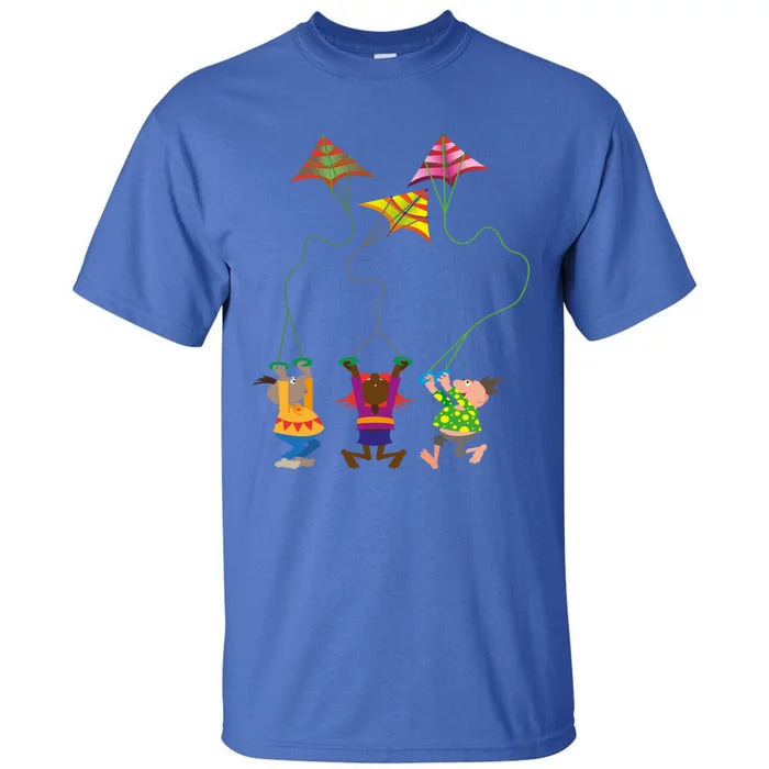 Flying Kites Cartoon Gift Tall T-Shirt