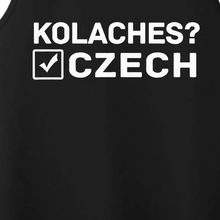 Funny Kolaches Czech Performance Tank