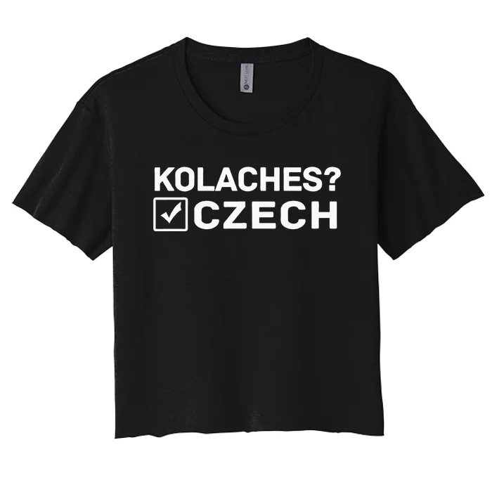 Funny Kolaches Czech Women's Crop Top Tee