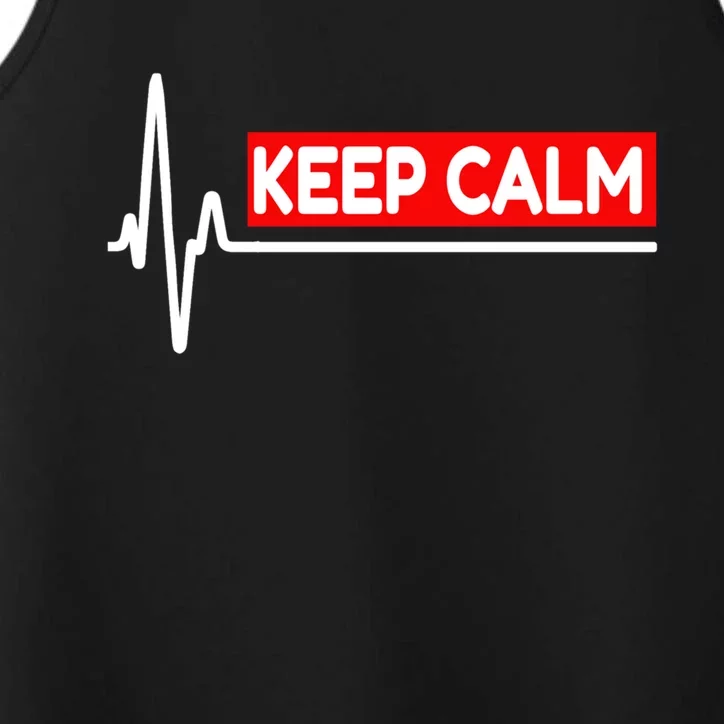 Funny Keep Calm Nurse Christmas Shopping Relax Cool Gift Performance Tank