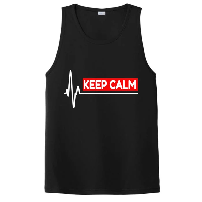 Funny Keep Calm Nurse Christmas Shopping Relax Cool Gift Performance Tank