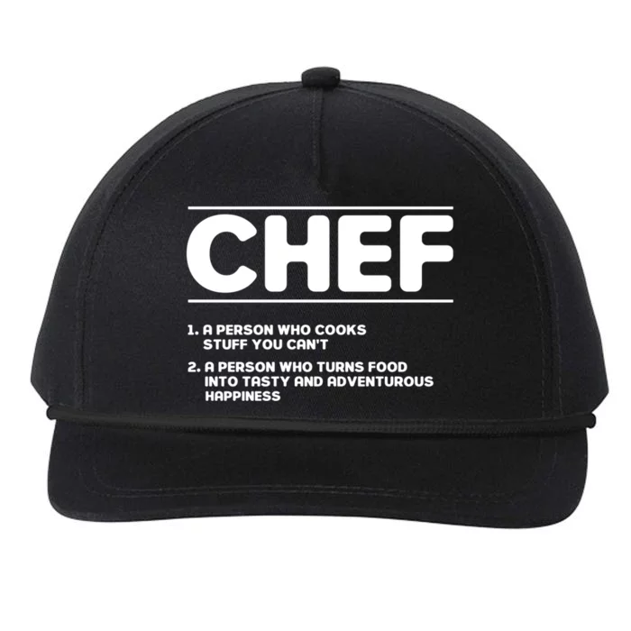 Funny Kitchen Chef Definition Gift Snapback Five-Panel Rope Hat