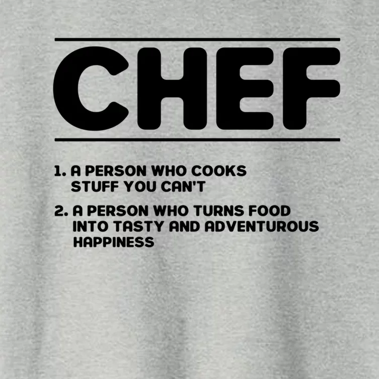 Funny Kitchen Chef Definition Gift Women's Crop Top Tee