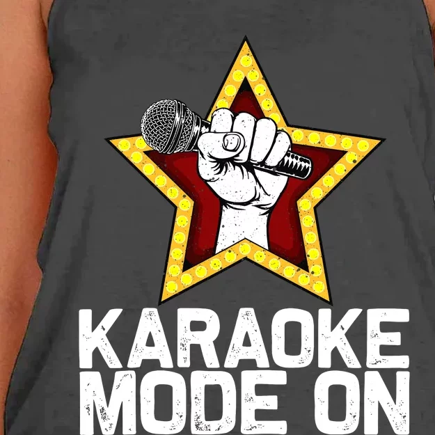 Funny Karaoke Design For Singer Sing Karaoke Lover Women's Knotted Racerback Tank