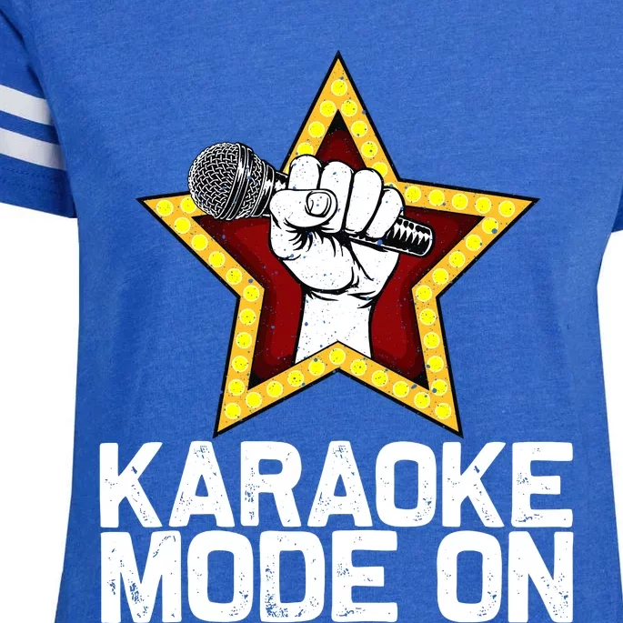 Funny Karaoke Design For Singer Sing Karaoke Lover Enza Ladies Jersey Football T-Shirt