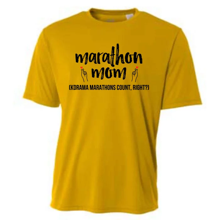 Funny Korean Drama Marathon Mom Gift For Kdrama Mama Fans Gift Cooling Performance Crew T-Shirt