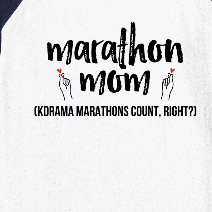 Funny Korean Drama Marathon Mom Gift For Kdrama Mama Fans Gift Baseball Sleeve Shirt