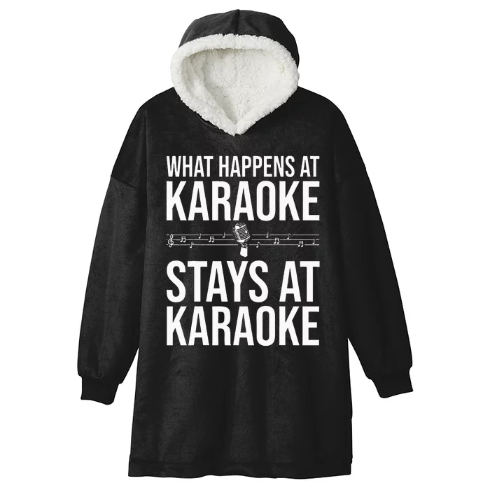 Funny Karaoke Designs For Men Women Singers Music Lovers Hooded Wearable Blanket