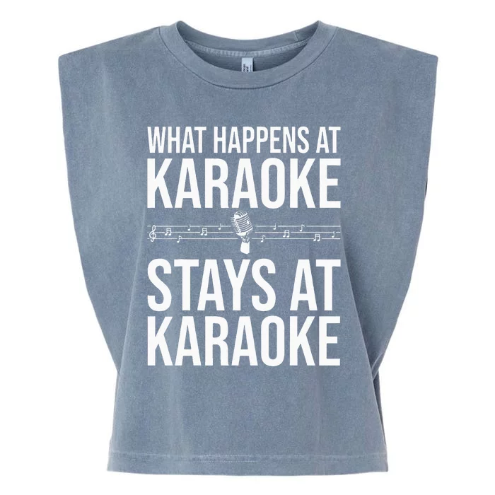 Funny Karaoke Designs For Men Women Singers Music Lovers Garment-Dyed Women's Muscle Tee