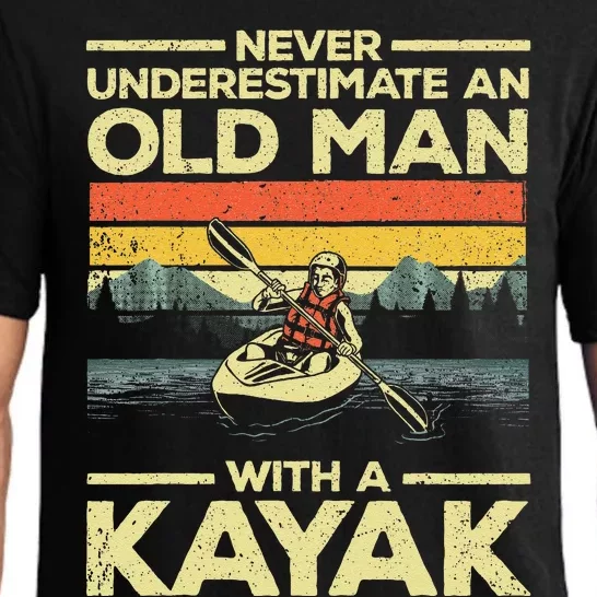 Funny Kayaking Design For Grandpa Kayaker Kayak Lovers Pajama Set