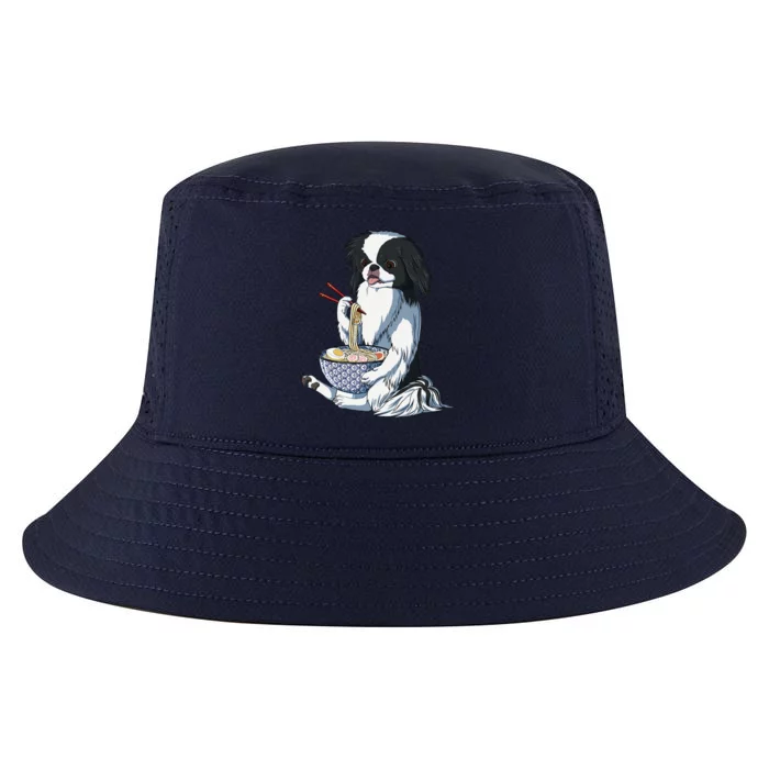 Funny Kawaii Dog Eats Ramen Noodles Japanese Chin Cool Comfort Performance Bucket Hat